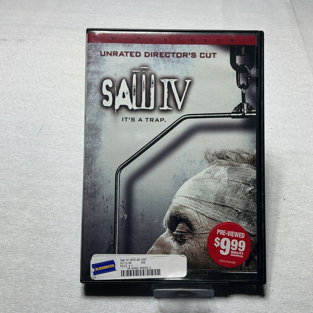 Saw IV (DVD, 2008, WideScreen - Unrated Directors Cut)